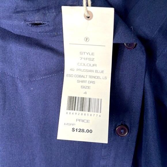 NWT! French Connection Button Down Tunic Top Size 4 - Picture 7 of 8